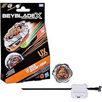 X Battling Tops Set – Toupie Buster Dran UX Type Attaque Avec Lanceur à Corde, Compatible Série X, Cadeau Enfant Dès 6 Ans