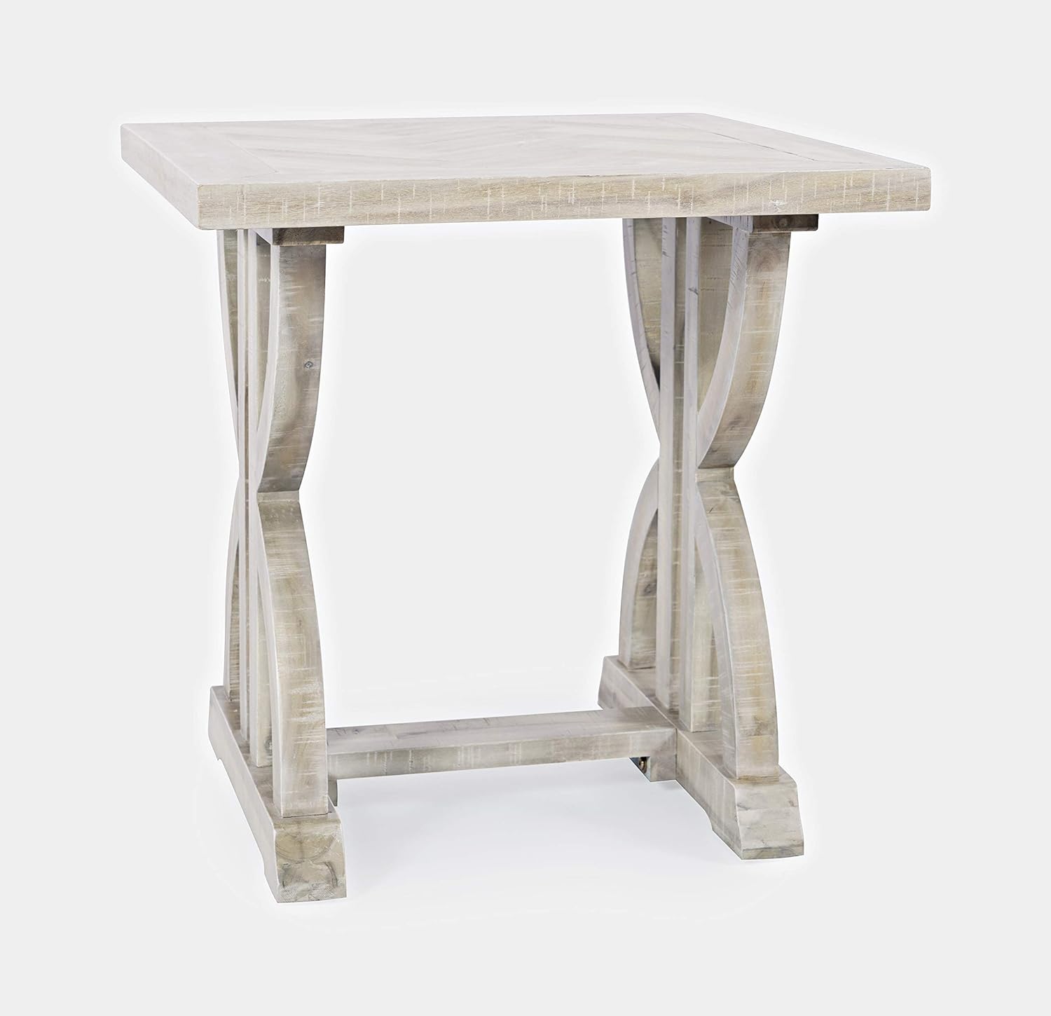 Jofran Fairview Rustic Trestle End Table, 24''Wx24''Dx24''H