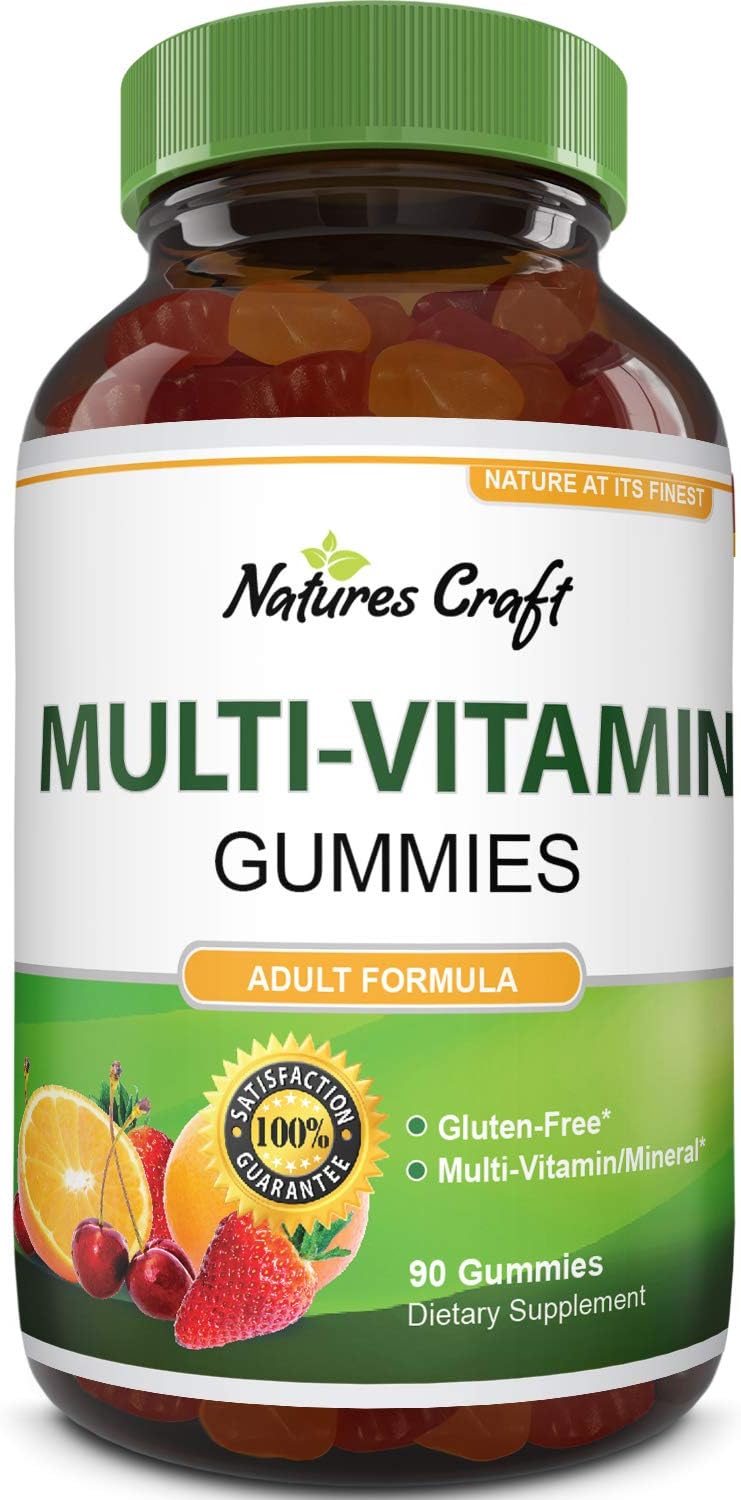Multivitamin Gummies for Women and Men - Chewable Gummy Zinc Supplement Multi-Vitamin D3 Mineral Complex for Adults with Biotin Vitamin A C D E B12 - Best Vitamins Energy Booster Iodine Folic Acid