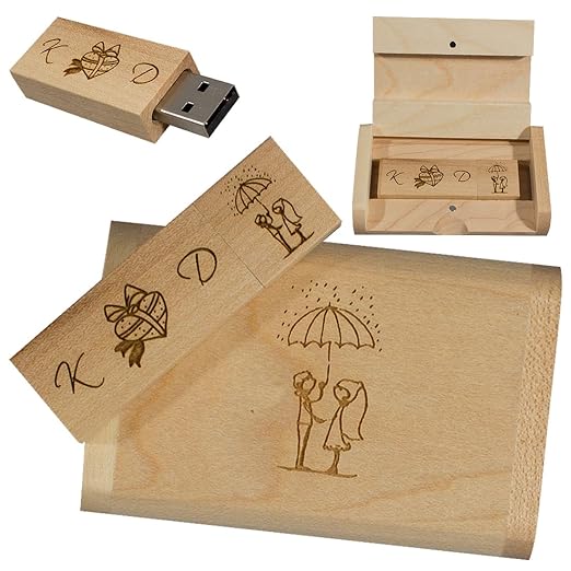 Personalisierter 8GB Flashitall Eco Holz USB-Stick USB 3.0 Memory Stick.