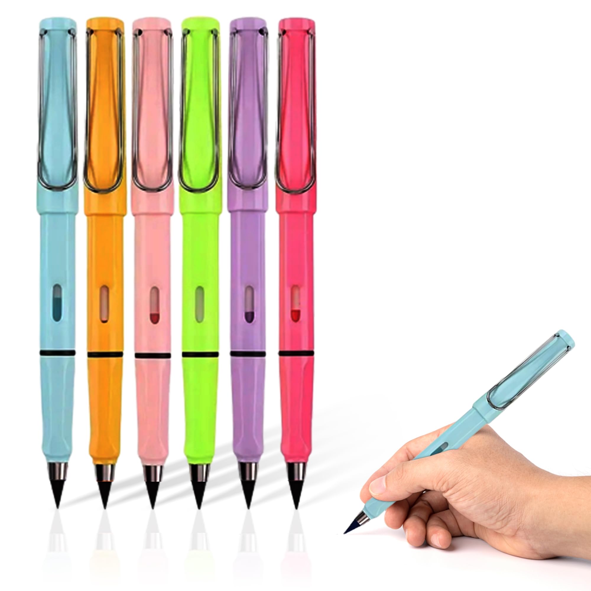 Photo 1 of ***3 PACKS INCLUDED***ALLWAYUP 6pcs Inkless Everlasting Magic Pencil with Eraser, Never Sharpen, Unbreakable Infinity Forever Pencil