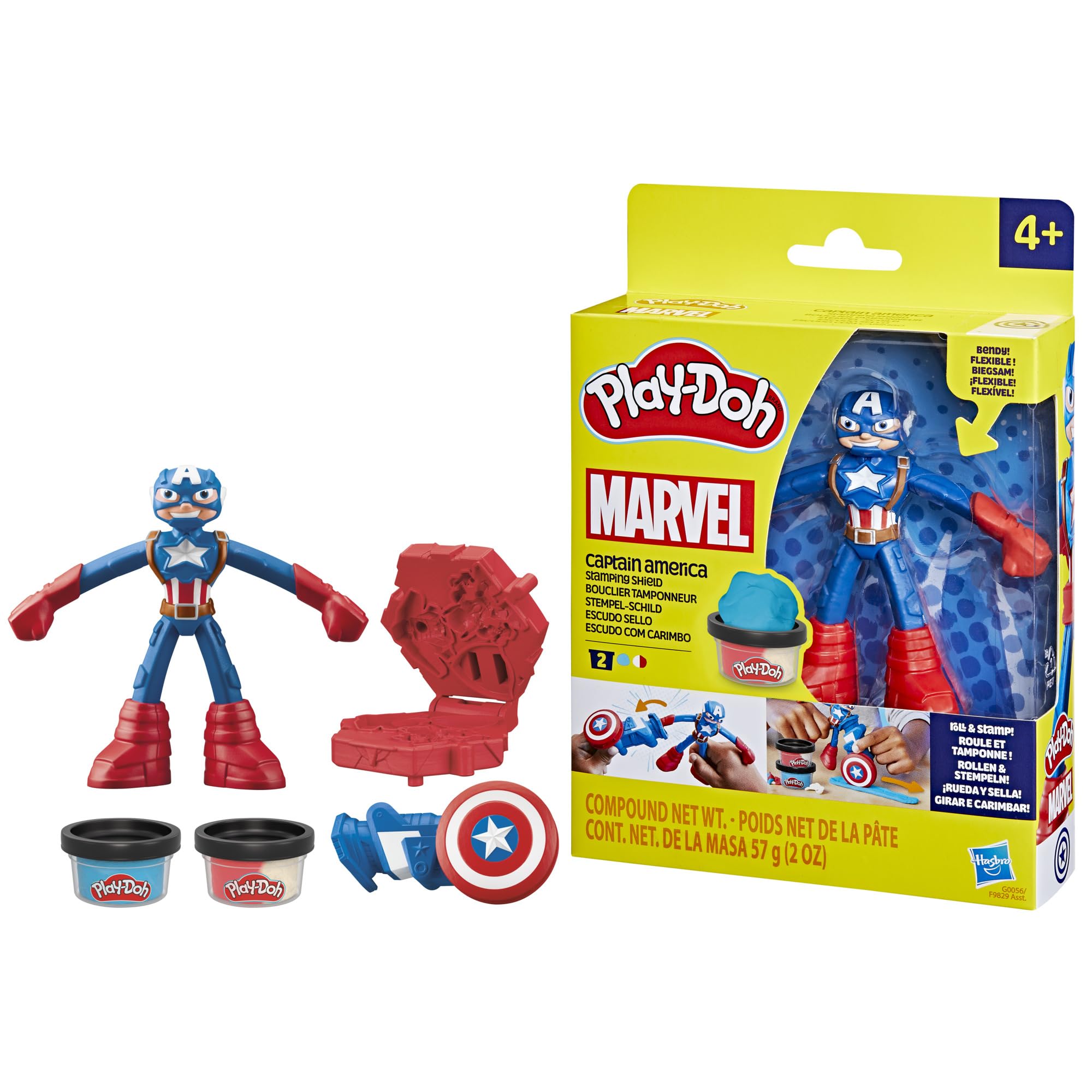 Play-Doh Marvel Captain America Stamping Shield Action Figure Playset