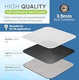 Med-Fit Self-Adhesive Pads Universal 3.5mm Stud 16 Pack TENS Electrodes view 3