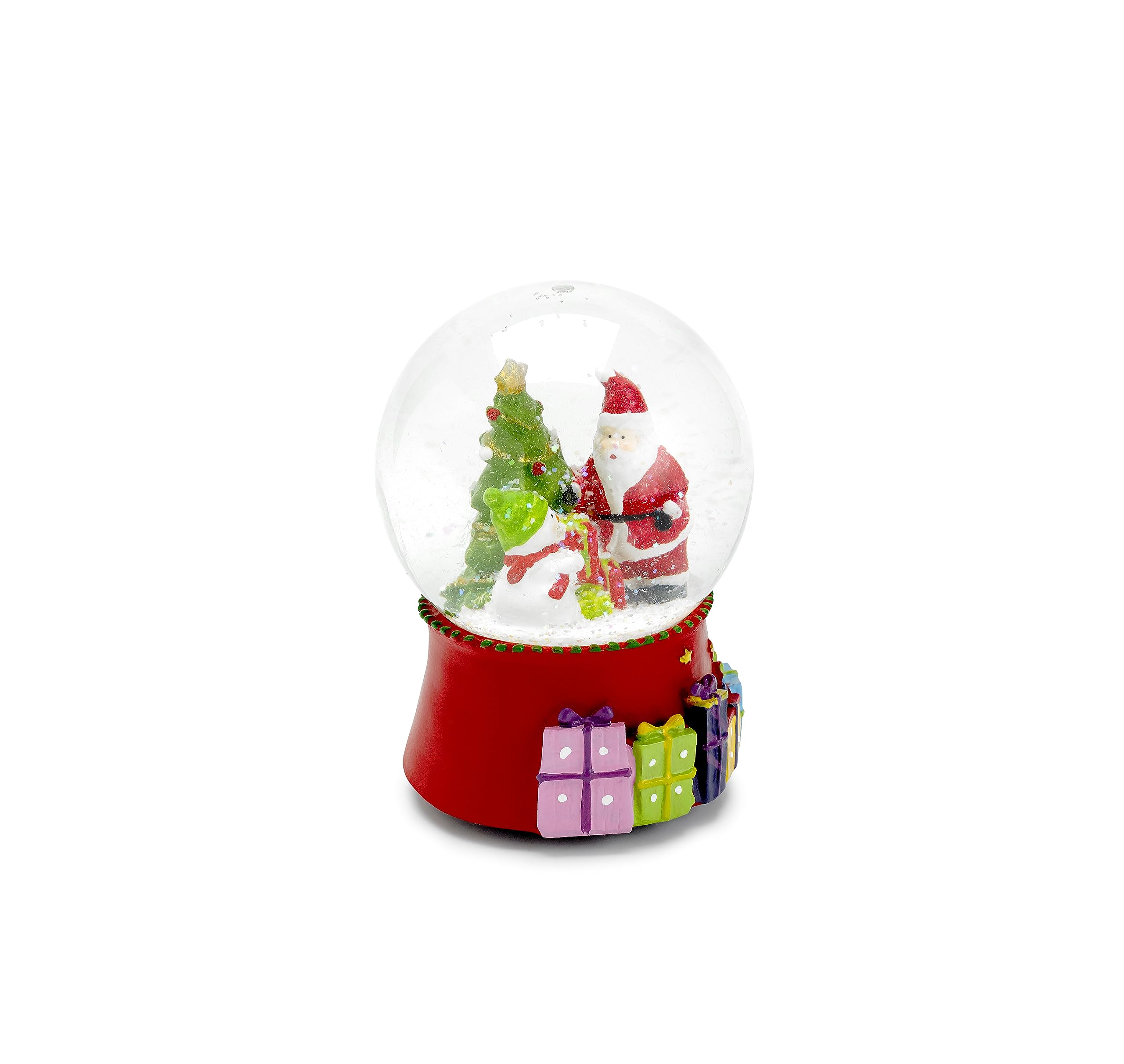 Mousehouse Gifts - Musical Santa and Snowman Snow Globe with Festive Tune, Glass Musical Globe for Family Joy — image 1