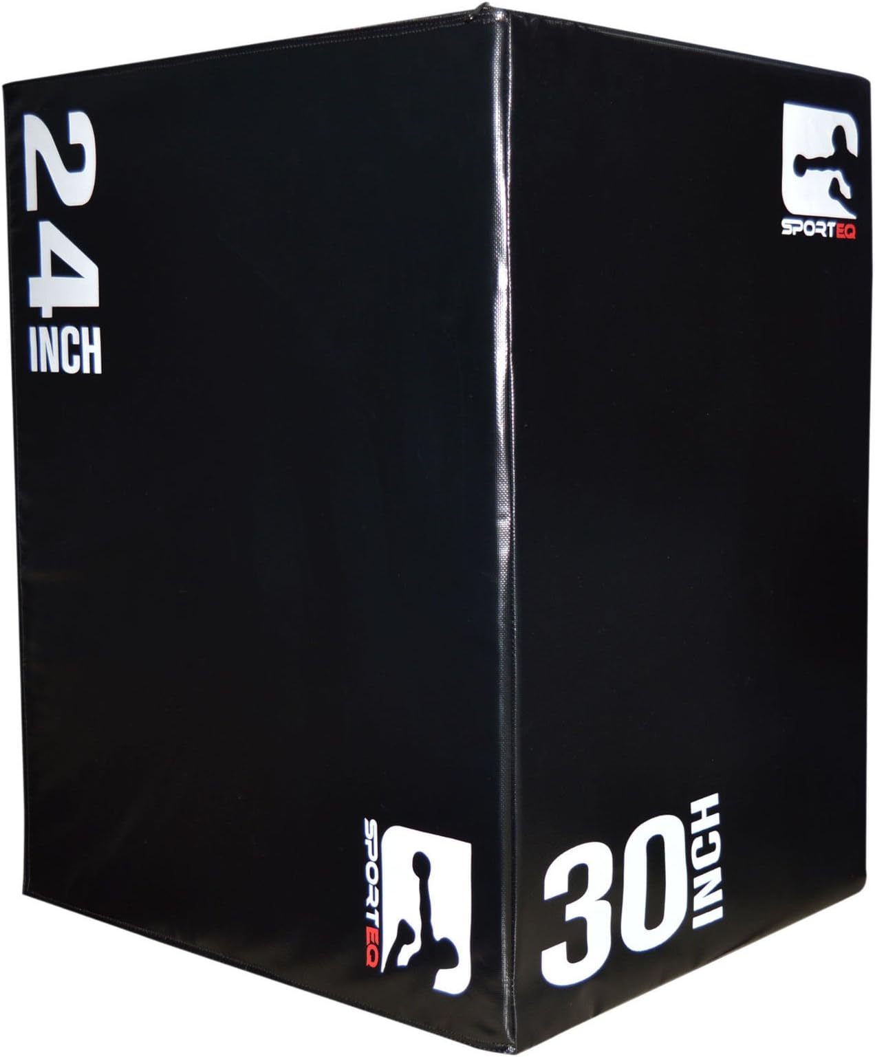Sporteq Plyo Box Plyometric Soft Sided Foam 3-in-1 Jump Training Box (20" x 24" x 39")