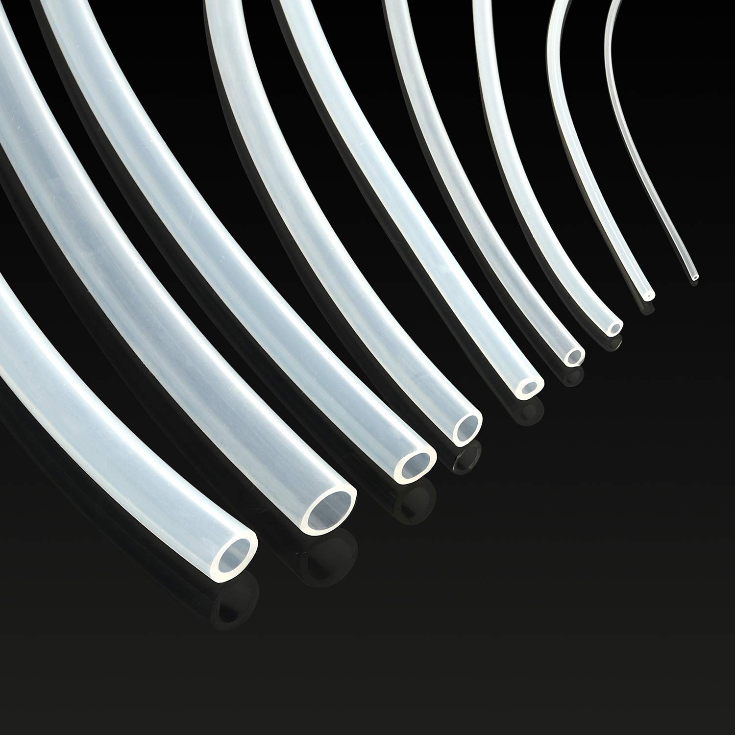 TEN-HIGH Food Grade Silicone Tubing, 15mm ID x 20mm OD Transparent Silicone Tube, Wall Thickness 2.5mm, Hose Pipe 5 Meter Length for Food Production Line