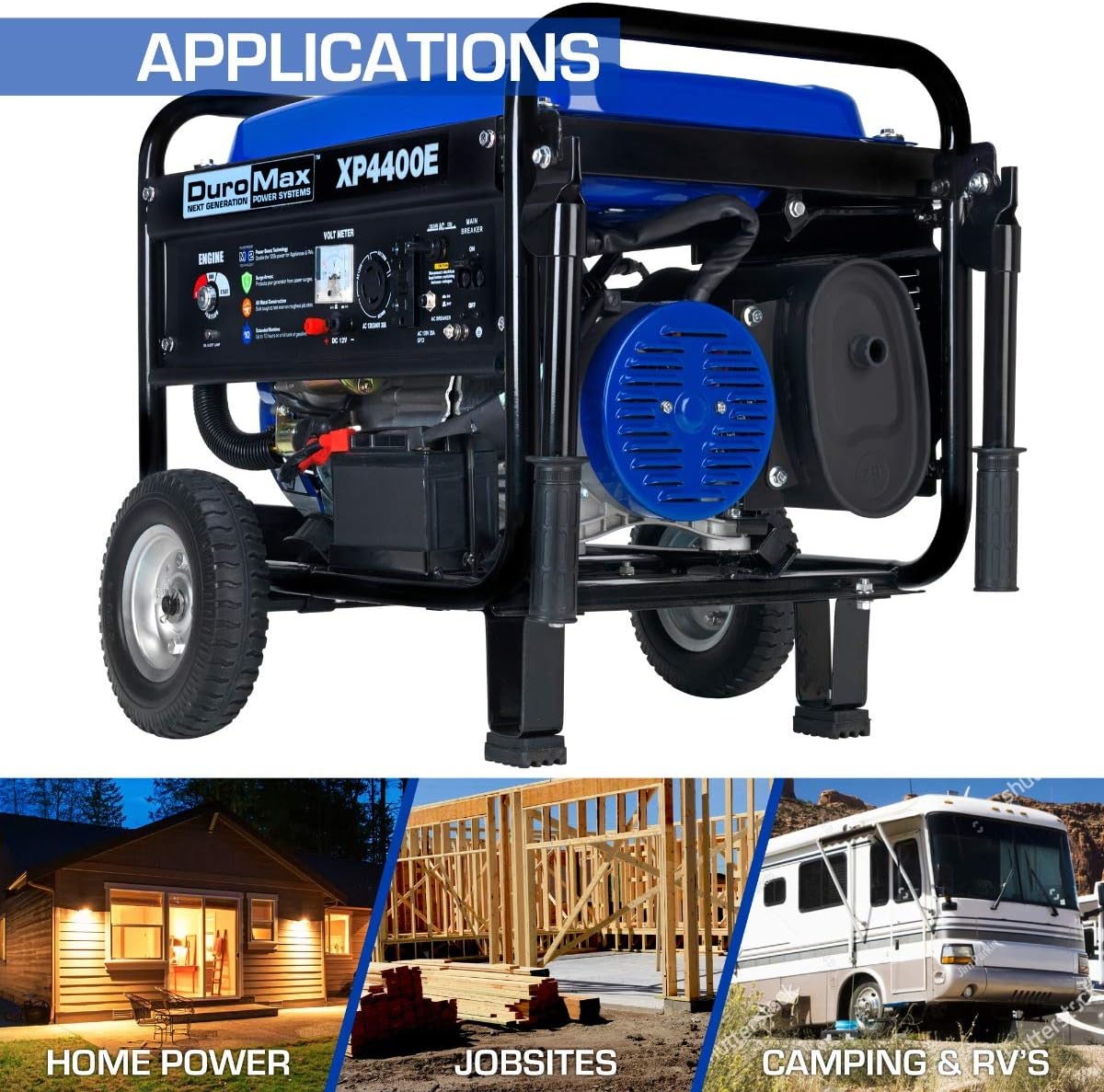 DuroMax XP4400E 4400 watt 7-Hp RV Grade Gas Generator with Electric Start : Garden & Outdoor