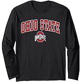 Ohio State Buckeyes Arch Over Logo Black Officially Licensed Long Sleeve T-Shirt