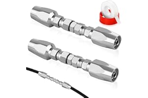 AQUANPT Hydraulic Hose Repair Kit, 3/8'' Hydraulic Hose Field Repair Kit, 2pcs Reusable Tool Heavy Duty Galvanized Carbon Steel Fittings