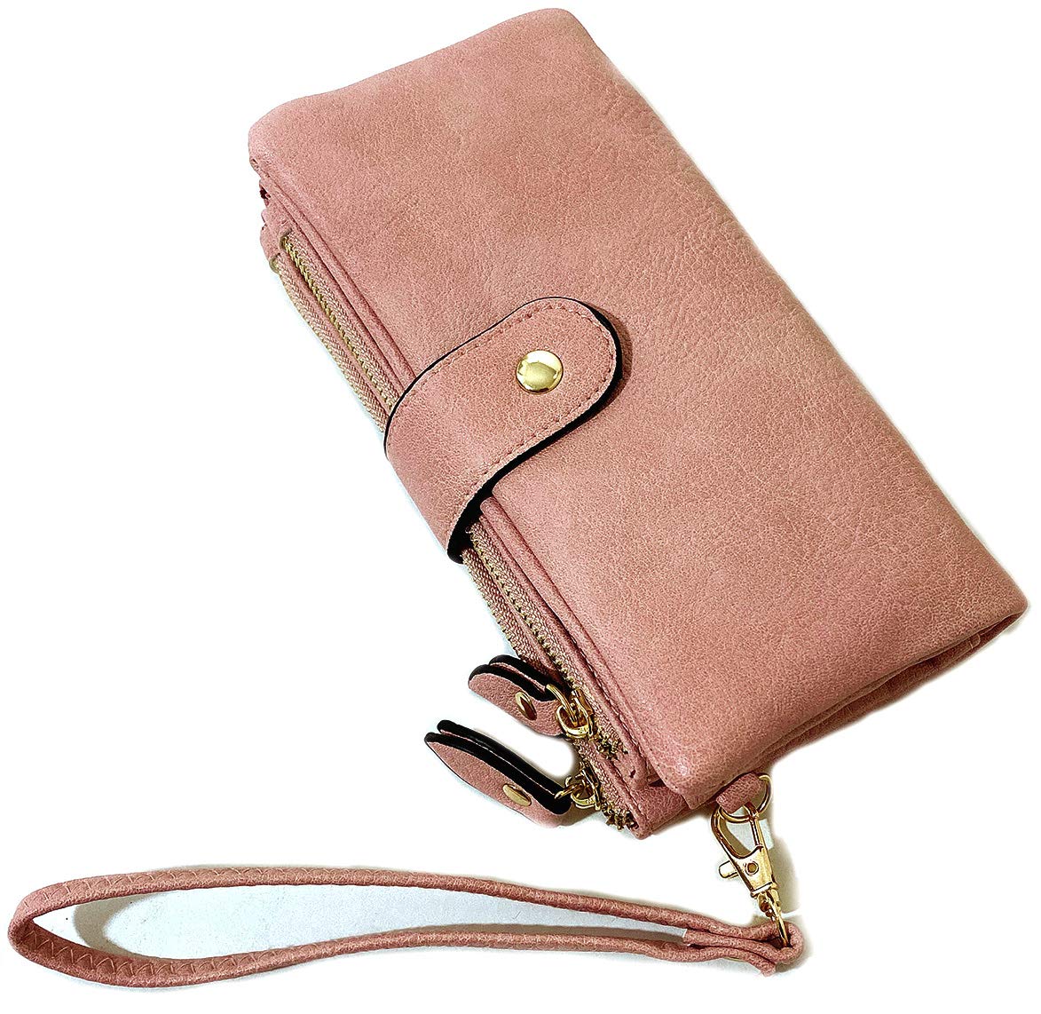 LeahWard Women's Soft Faux Leather Purse Wallet for Women (Pink A) — image 1