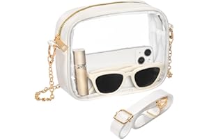 FANGSUN Clear Crossbody Bag - Stadium Approved Purse for Women, Small Clear Bag for Events, Concert, Sport