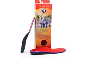 Pure Stride Professional Full Length Orthotics - Shoe Insert & Support for Metatarsals, High Arch, Flat Feet - Pain Relief for Plantar Fasciitis, Arch, Heel - 1 Pair, Men's 8-8.5 / Women's 10-10.5
