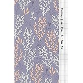 Knitting Graph Paper Notebook 4:5: 4:5 Ratio Design Blank Knitter's Journal on Your Design Knitting Charts for Creative New Patterns Composition Notebook Violet Leaf Cover