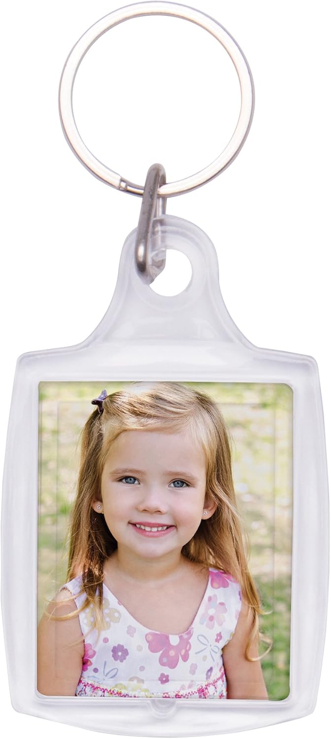Acrylic Photo Snap-In Keychain - 25 Pack (2" x 3") at  Women’s Clothing store