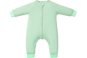 TOTBASIC Baby Sleep Sacks with Feet, 1.0 TOG Long Sleeve Wearable Blanket for 0–6M Infants & 2T–4T Toddlers, Soft and Cozy