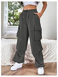 SweatyRocks Women's Drawstring Elastic Waist Loose