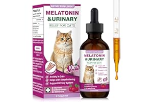 FHZRLP Cat Melatonin with Cranberry Extract – Calming Supplement for Cats to Ease Anxiety and Stress, Promote Relaxation and Better Sleep, Supports Urinary Tract Health