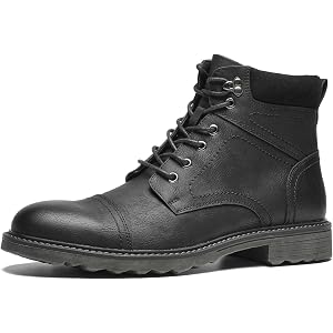 Men's Chukka Boots, Vintage Cap-Toe Casual Boots with Side Zipper | Arch support, comfortable insole and non-slip sole for da