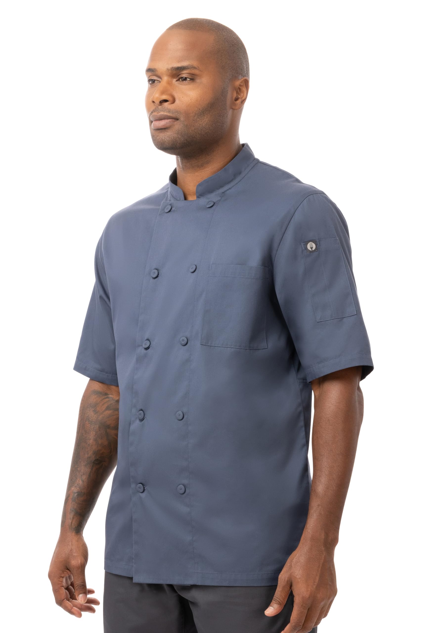 Chef Works Men's Montreal Cool Vent Chef Coat, Blue, 6X-Large Image Chef Works Men's Montreal Cool Vent Chef Coat, Blue, 6X-Large Image