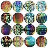 BORN PRETTY 16Pcs Holographic Starry Sky Nail Foils Manicure Nail Art Decoration Sticker