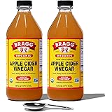 Bragg Organic Apple Cider Vinegar With the Mother– Raw, Unfiltered All Natural Ingredients, 16 Fl Oz Pack of 2 w/ Measuring S