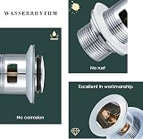 Wasserrhythm Pop Up Basin Waste Slotted Click Clack Chrome 304 Stainless Steel view 7