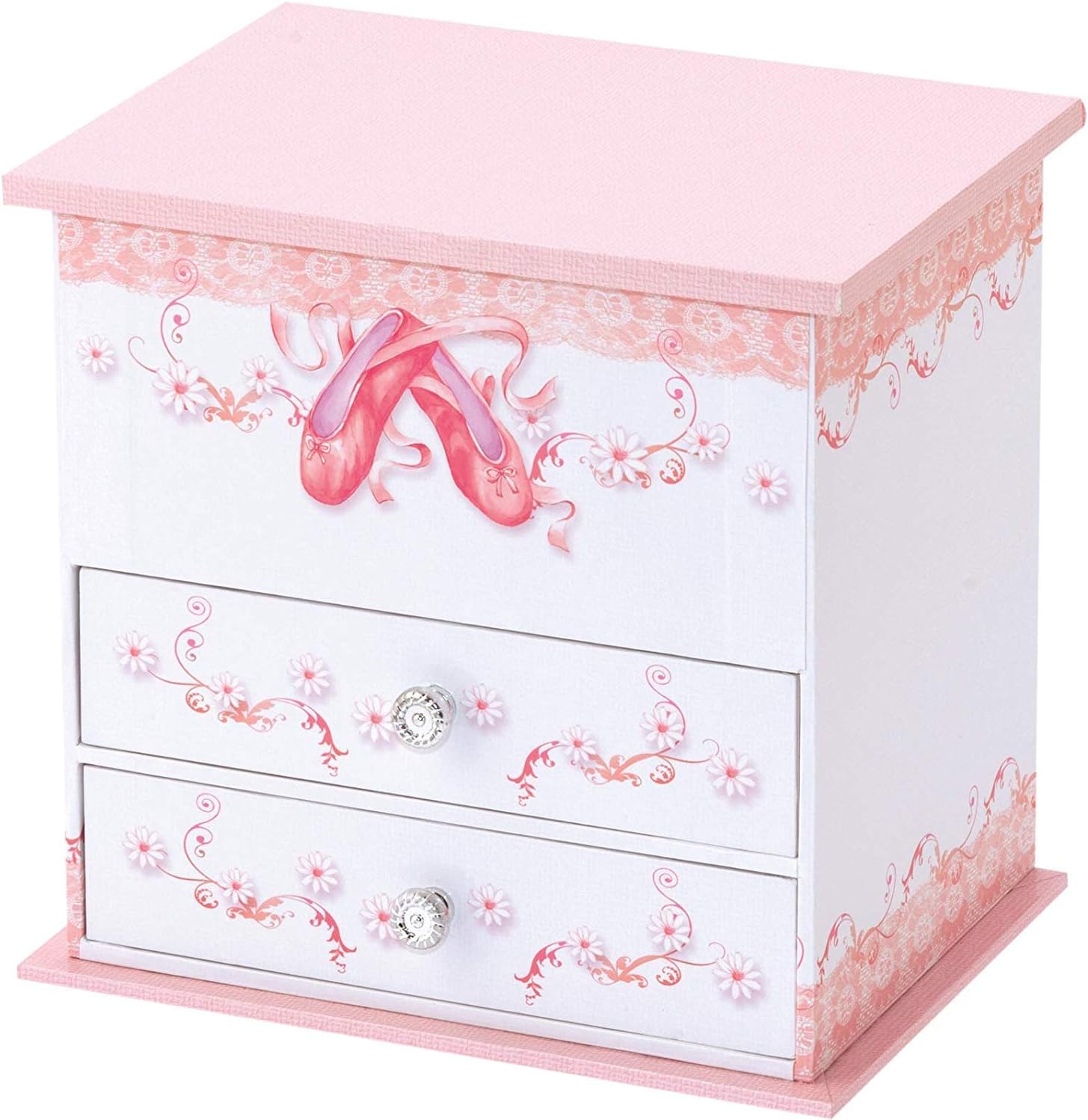 Mele & Co. Angel Ballerina Music Jewelry Box for Girls, Necklace and Earring Organizer