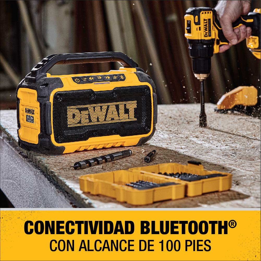 DEWALT 20V MAX Bluetooth Speaker for Jobsite, Tool Only (DCR010)