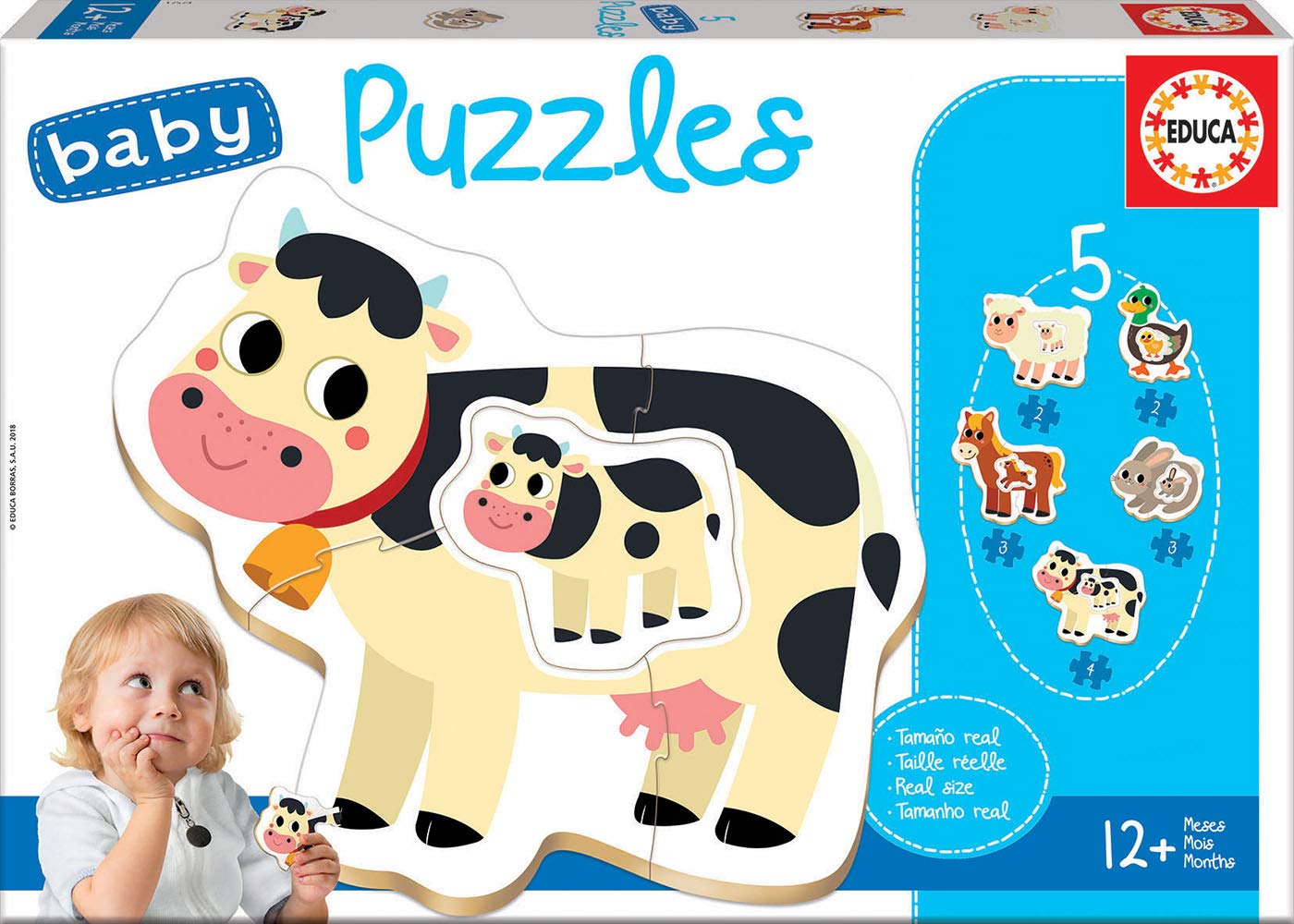 Educa - Baby Puzzle 17574 Month The Farm