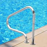 YERT 3-Bend Pool Hand Rail, Stainless Steel Safety Grab Ladder, Silver view 1