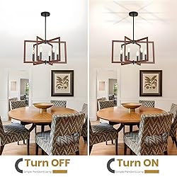 MeiShiDeng 22" Farmhouse Chandeliers for Dining
