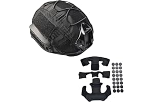 HDLSINA Tactical Helmet Cover,Internal Memory Foam Pads Set and Tactical Fast Airsoft Helmet Cloth for Ops-Core Fast PJ MH Helmet in Size M/L
