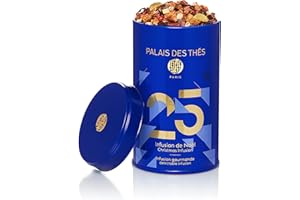 Palais des Thés - N°25 Premium Holiday Blend of Caffeine-Free Herbal Tea with Citrus, Apple, and Spices - 3.5oz Loose Leaf Metal Gift Tin