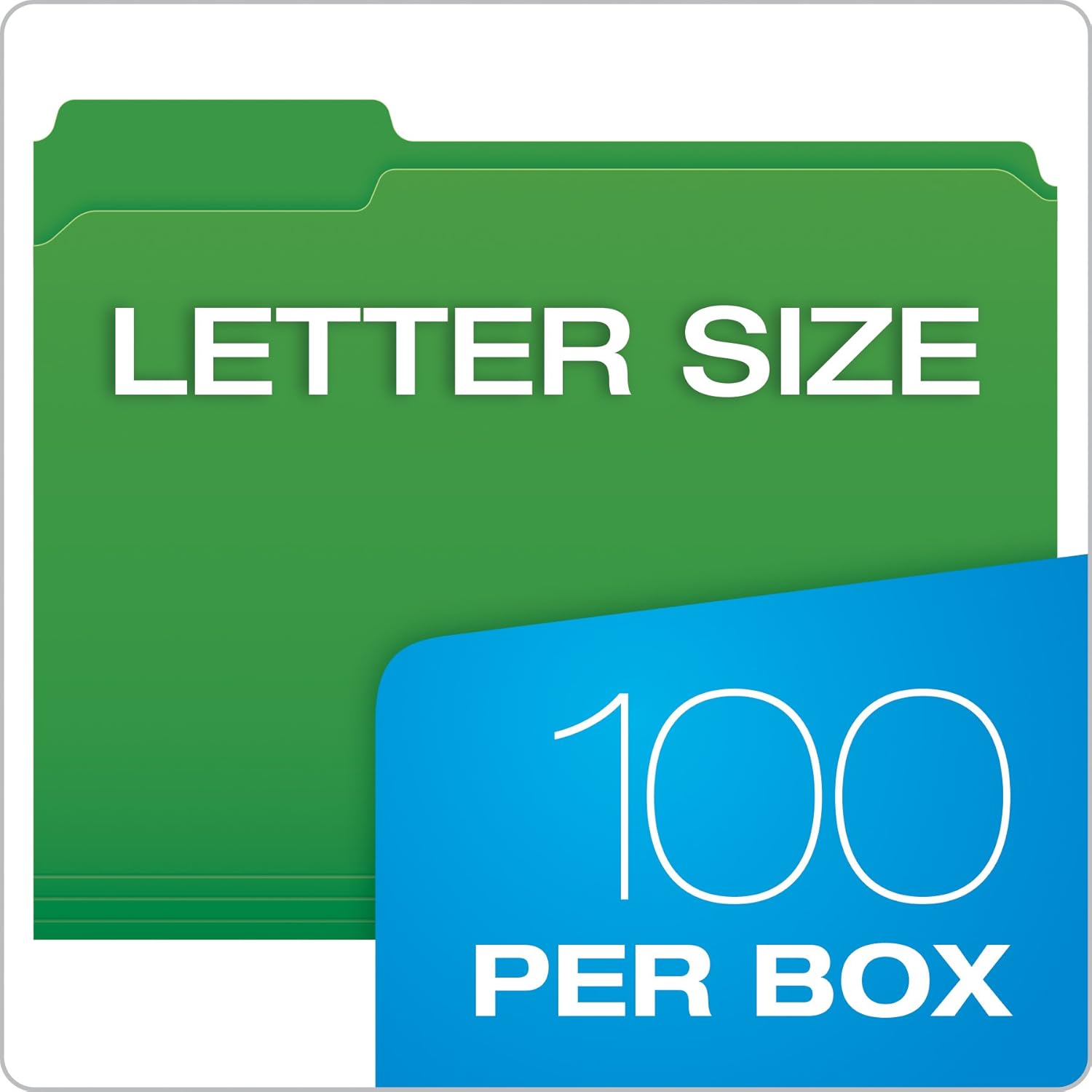 Pendaflex Color File Folders with Interior Grid, Letter Size, Assorted Colors, 1/3 Cut, 100/BX (R152 1/3 ASST) : Colored File Folders : Office Products
