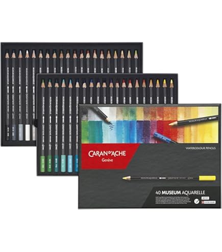 Amazon.com : Caran D'ache Museum Aquarelle Pencil Sets Landscape