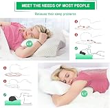 Elviros Cervical Memory Foam Pillow with Removable Cover, 2 Heights Blue view 5