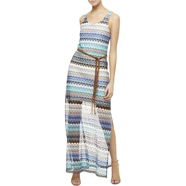 Derek Heart Junior's Strappy Maxi Dress with Side Suits and Solid Waist  Tie, Blue Depth, L at Amazon Women's Clothing store