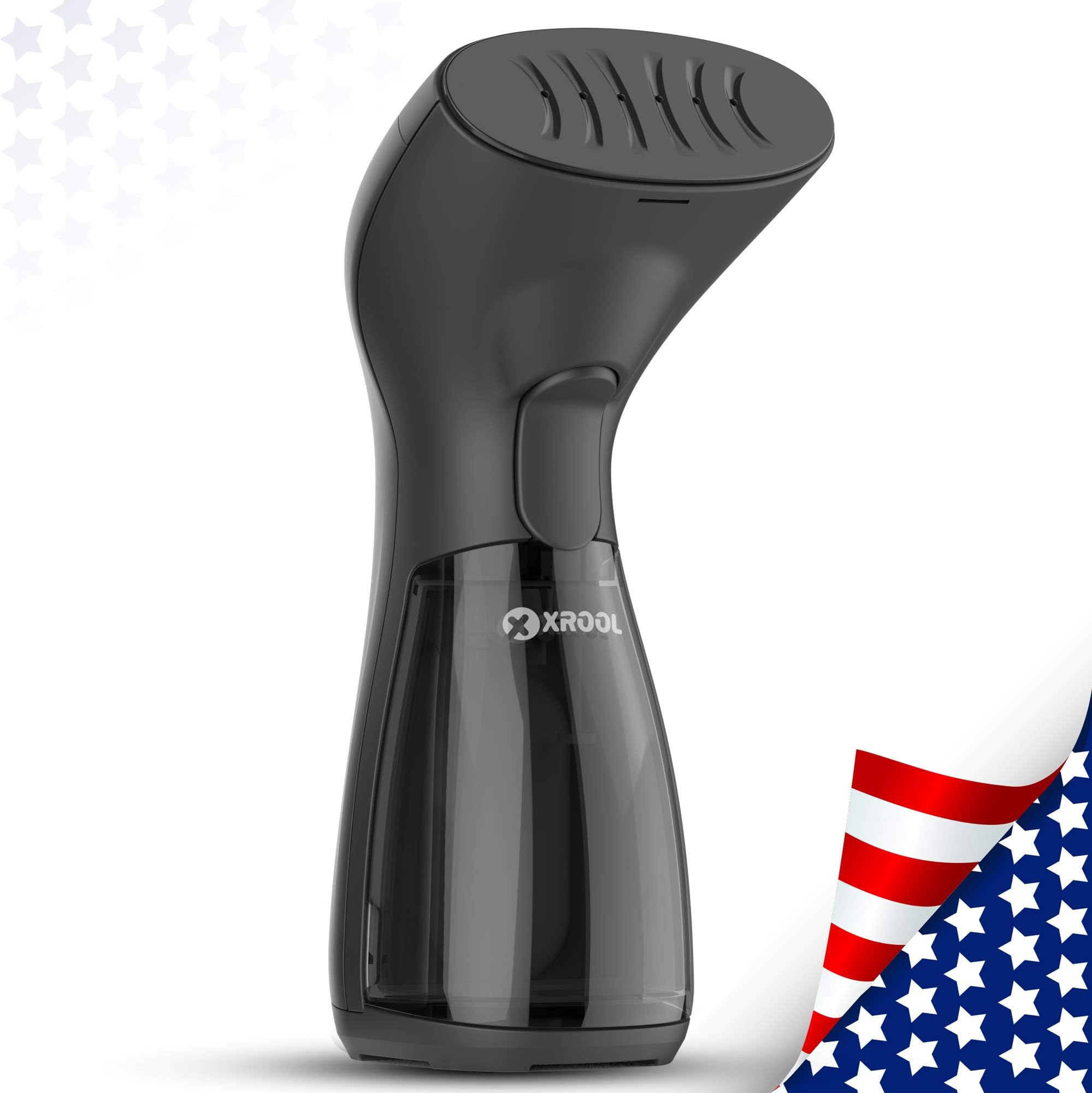 XROOL Few Days ! Steam Iron for Clothes Mini - Handheld Garment Steamer for Travel and Home - No Spitting, Compact, Wrinkle Remover for Clothing, Any Fabric, Hand Held