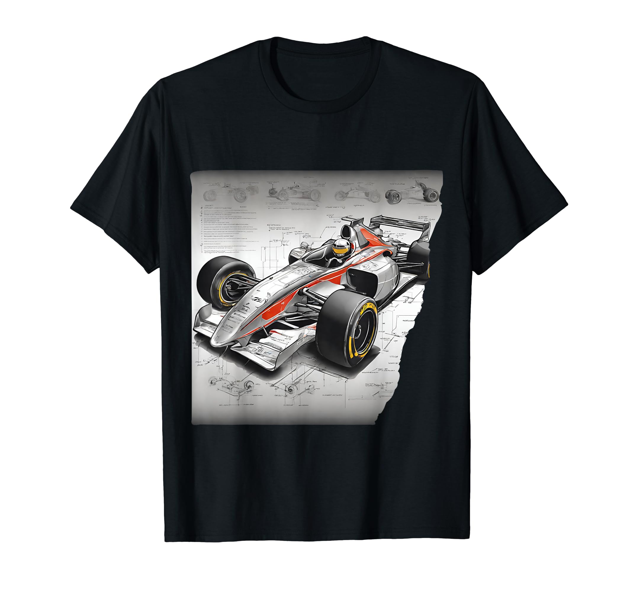 Photo 1 of Formula Racing Car Schematic Engineer 2024 Formula Racing T-Shirt