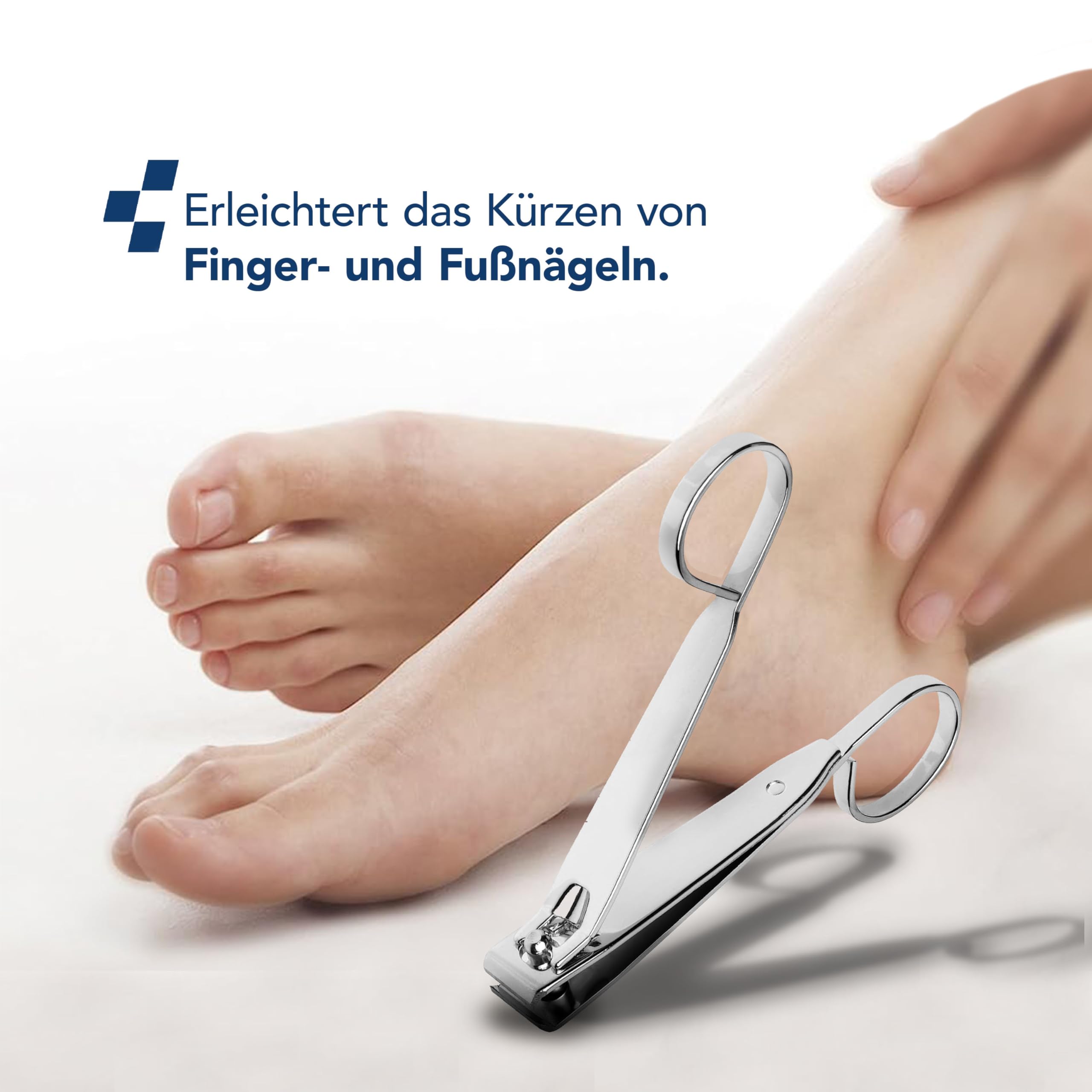 First Aid Only Nagelknipser mit Scherenaugen | Nagelschneider für Senioren | Erleichtert das Schneiden von Finger- und Fußnägeln | Sichere Handhabung für Links- und Rechtshänder | P-10012 4