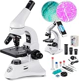 BEBANG 2000X Metal Optical Microscope with Slides Kit Dual Illumination view 1