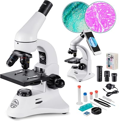 BEBANG 2000X Metal Optical Microscope with Slides Kit Dual Illumination