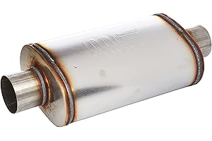 MAGNAFLOW EXHAUST PRODUCTS MagnaFlow Performance Exhaust Muffler 12219: 3"/3" Inlet/Outlet, 5x8x14" Oval, Stainless Steel, Satin Finish
