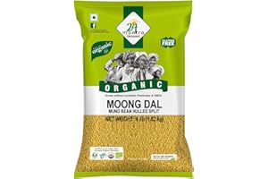 24 MANTRA Organic Moong Dal - Usda Certified Organic - European Union Certified Organic - Pesticides Free - Adulteration Free - Sodium Free (4 Pound (Pack Of 1) Yellow)