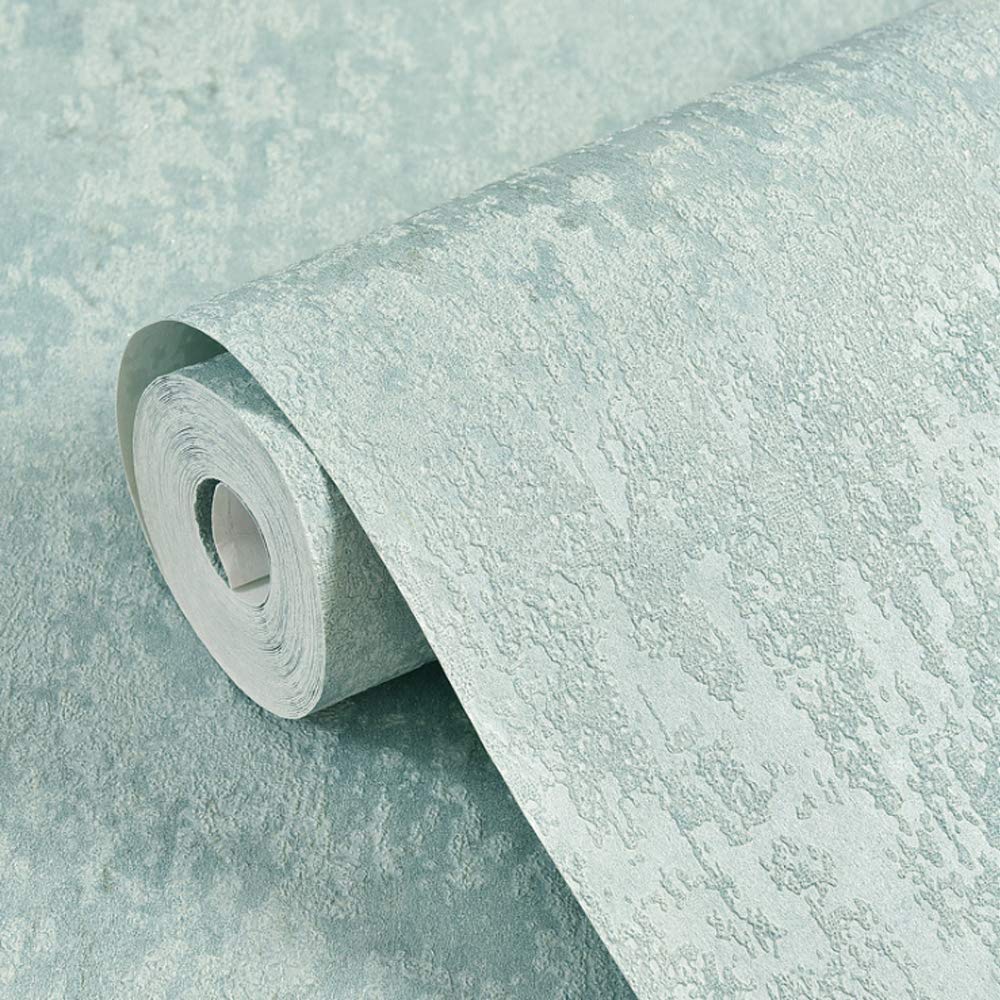 MEAIHOME American Country Non-Woven Wallpaper 3D Retro Pastoral Flower Tree AB Version with Bedroom Living Room Children's Room TV Background Wall 1.73'W x 32.8'L Non-Pasted (Light Blue B)