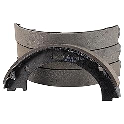 TRQ Rear Parking Brake Shoe Set Compatible with