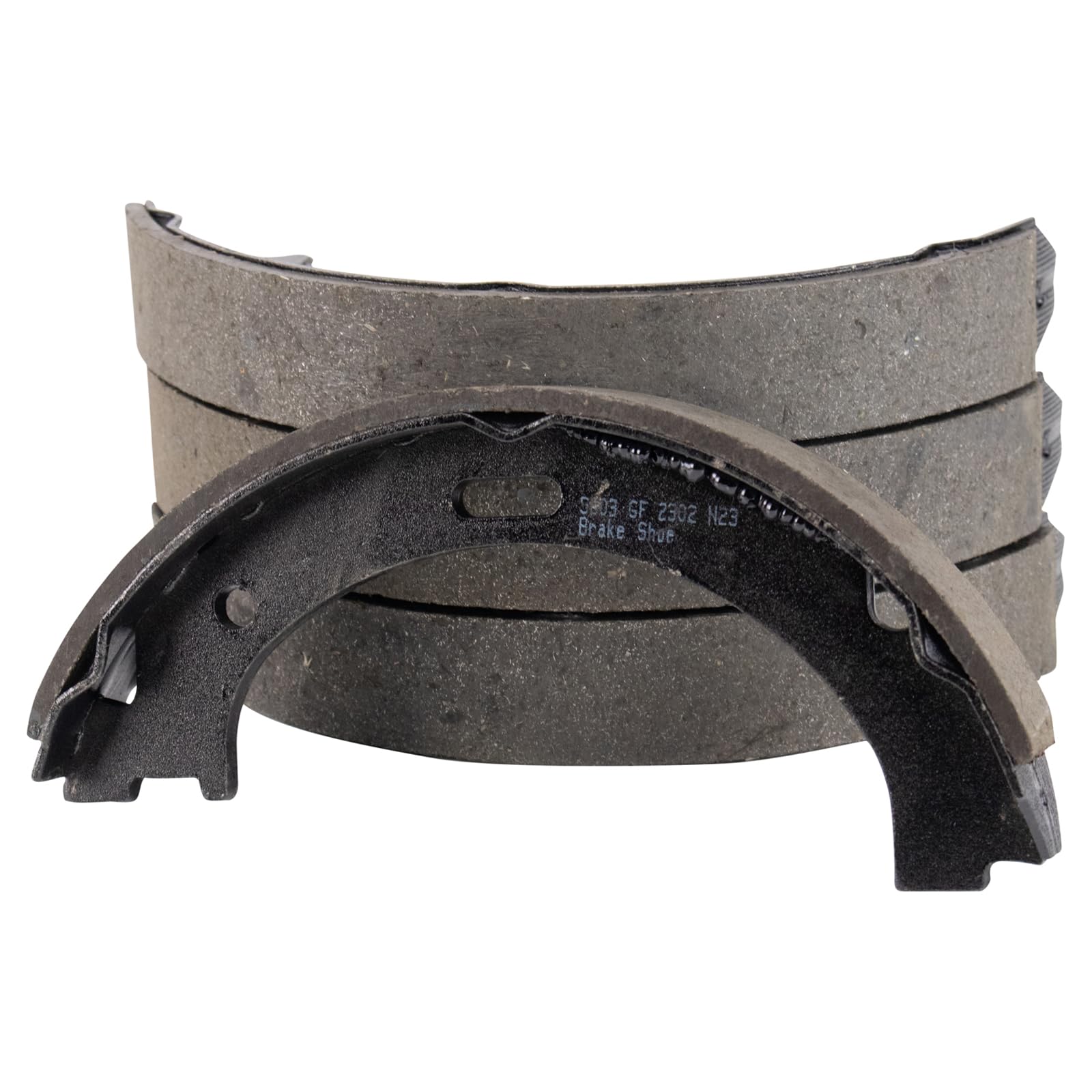 TRQ Rear Parking Brake Shoe Set Compatible with
