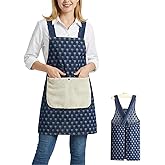 Celoplix Apron with Pockets and Towel, Waterproof Chef Apron with Detachable Hand Towels, Lightweight, With Front Pocket