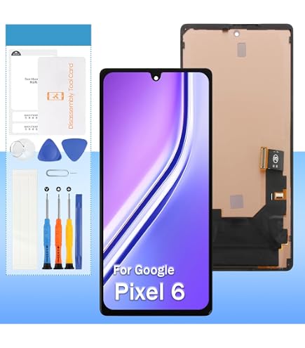 OEM Google Pixel 6 AMOLED LCD Screen With Frame & Digitizer – Black