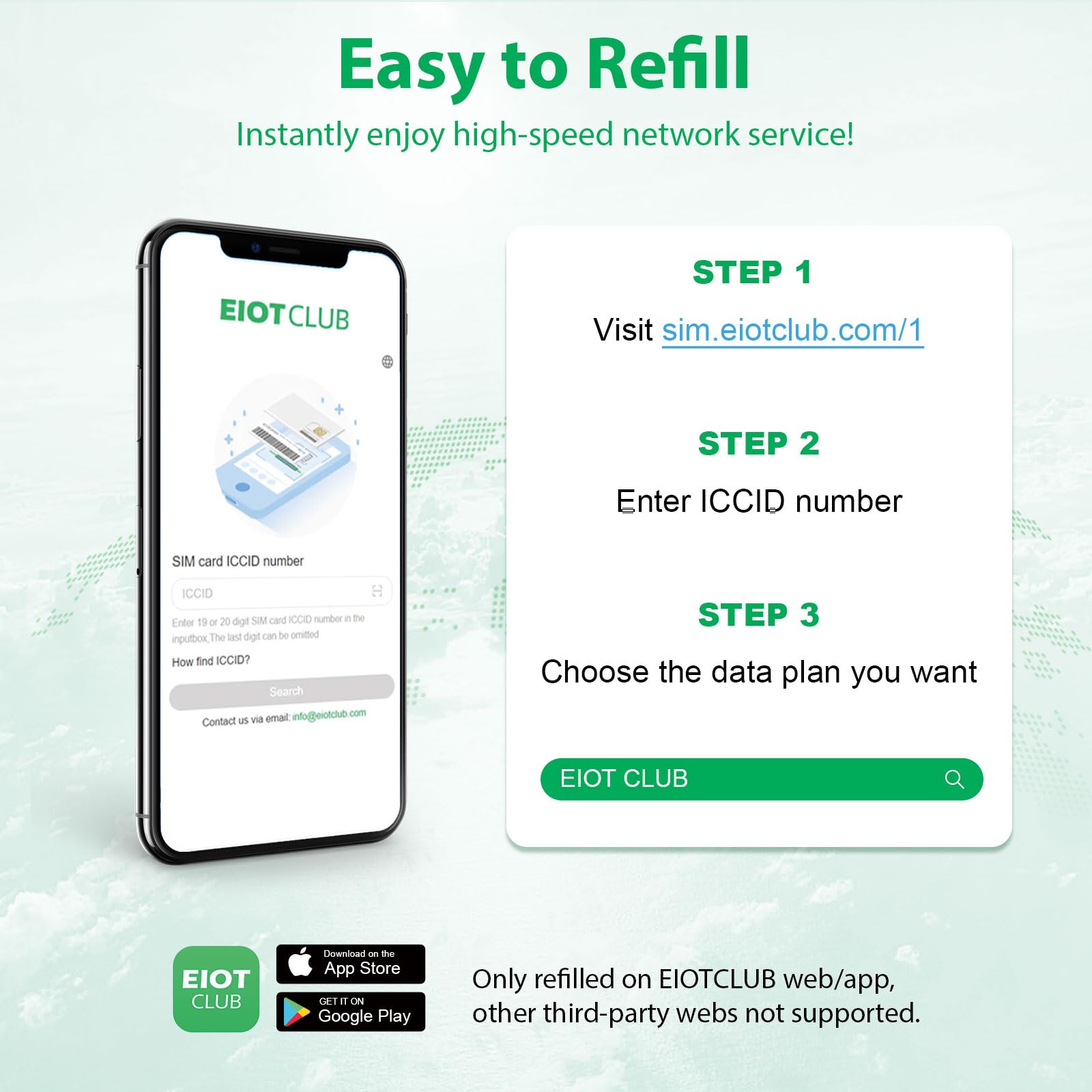 EIOTCLUB International Data SIM Card, 5G/4G LTE Travel SIM Card, Prepaid Data SIM, International Roaming Coverage Network, No Contract 3-in-1 SIM for Phone Router WiFi Hotspot